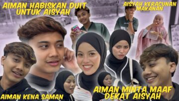 AIMAN BELANJA AISYAH EMAS ⁉️SEMATA-MATA UNTUK PUJUK AISYAH LEPAS DAH BAGI MAKAN WHISKAS ⁉️