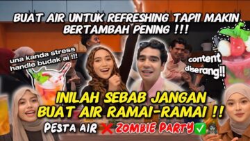 AIR REFRESHING GONE WRONG | UNA KANDA STRESS SEMUA BEREBUT HABIS ROSAK CONTENT !!