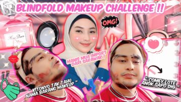 AKU RELA JADI CANVAS BINI AKU!! MAKEUP TUTUP MATA!?