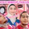 AKU RELA JADI CANVAS BINI AKU!! MAKEUP TUTUP MATA!?