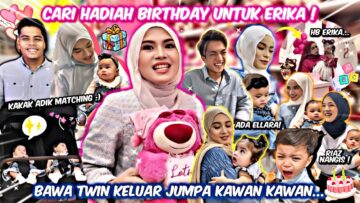 BAWA TWIN KE BIRTHDAY ERIKA! FIRST TIME JUMPA FRIENDS!