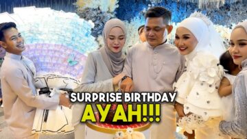 Bella surprised birthday ayah !!! Ramai orang nak curii hadiah ayah ???