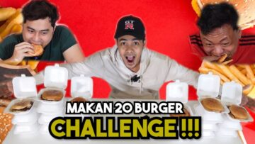 Challenge Makan 20 Biji Burger !!!  Hampir Munt4h…
