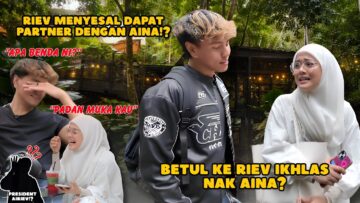 FIRST DATE AIRIEV DAH BERGADUH ?! RIEV MALU TENGOK OUTFIT AINA !! AINA MERAJUK ?!