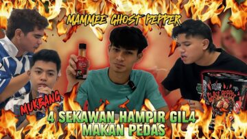 MUKBANG SPICY HOT GHOST PEPPER 🔥AUFAR TERHARU DENGAN 4 SEKAWAN🥹