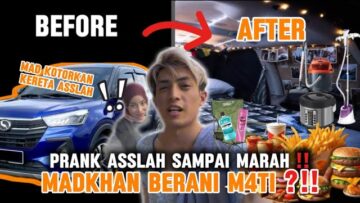 PR4NK TERGILA !! MADKHAN TUKAR KERETA ASSLAH JADI RUMAH?! RUMAH TANGGA BARU UNTUK MADLAH!!
