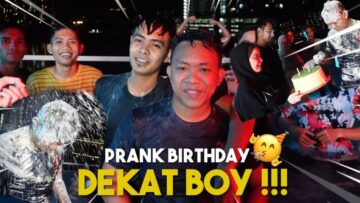 PRANK BIRTHDAY BOY !!! SEMUA TERPAKSA TERJUN KOLAM TENGAH MALAM…