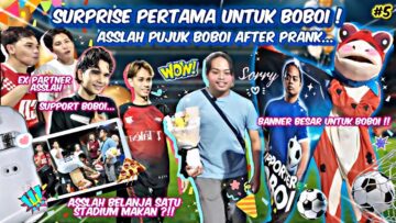 SURPRISE BOBOI AFTER PRANK !! ASSLAH PUJUK BOBOI GUNA BUNGA DAN MASKOD !! BELANJA SATU STADIUM MAKAN