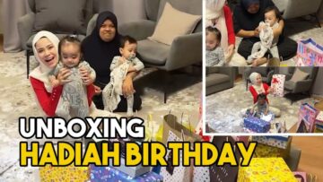Unboxing hadiah birthday ayla & ayden !!!