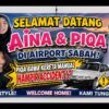 BUAT SEPANDUK SAMBUT AINA DAN PIQA DI AIRPORT SABAH‼️PIQA BAWA KERETA MANUAL HAMPIR ACCIDENT⁉️