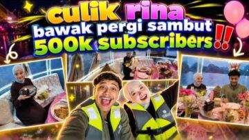 AIMAN SAMBUT 500K SUBSCRIBER YOUTUBE RINA TANPA PENGETAHUAN RINA‼️