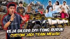 KEJA GILERR BUAT TRAIN PALING LAJU!!! DIY CUSTOM PAKAI TONG BURUK?? EXCITED BEREBUT NAK NAIK?!
