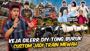 KEJA GILERR BUAT TRAIN PALING LAJU!!! DIY CUSTOM PAKAI TONG BURUK?? EXCITED BEREBUT NAK NAIK?!